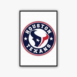 nfl houston texans football team logo sport canvas home decor htta1002