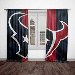 nfl houston texans football team logo sport window curtain home decor htta1