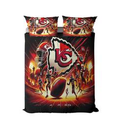 nfl kansas city chiefs football team logo sport bedding set home decor kccf1