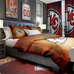 nfl kansas city chiefs football team logo sport bedroom set home decor kccf2