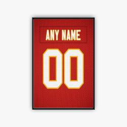 nfl kansas city chiefs football team logo sport canvas home decor kccf1002