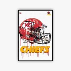 nfl kansas city chiefs football team logo sport canvas home decor kccf2002