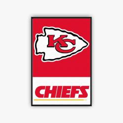 nfl kansas city chiefs football team logo sport canvas home decor kccf3001