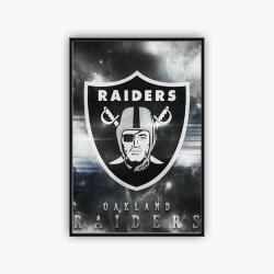 nfl las vegas raiders football team logo sport canvas home decor lar1001