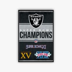 nfl las vegas raiders football team logo sport canvas home decor lar4002