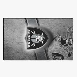 nfl las vegas raiders football team logo sport carpet rectangle area rug home decor lar1