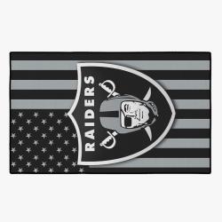 nfl las vegas raiders football team logo sport carpet rectangle area rug home decor lar2