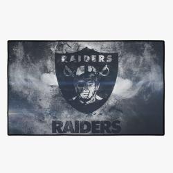 nfl las vegas raiders football team logo sport carpet rectangle area rug home decor lar3