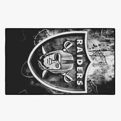 nfl las vegas raiders football team logo sport carpet rectangle area rug home decor lar4