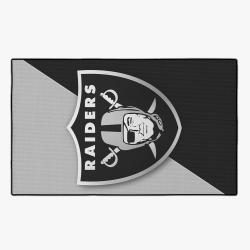 nfl las vegas raiders football team logo sport carpet rectangle area rug home decor lar5