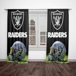 nfl las vegas raiders football team logo sport window curtain home decor lar2