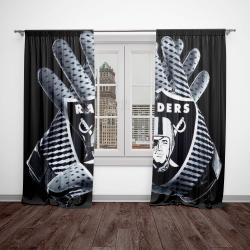 nfl las vegas raiders football team logo sport window curtain home decor lar5