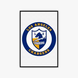 nfl los angeles chargers football team logo sport canvas home decor lacg1002