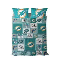 nfl miami dolphins football team logo sport bedding set home decor mmdo1
