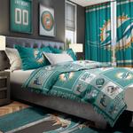 nfl miami dolphins football team logo sport bedroom set home decor mmdo1