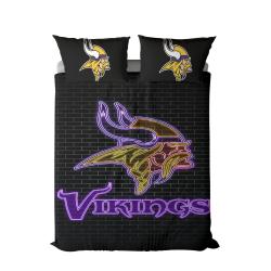 nfl minnesota vikings football team logo sport bedding set home decor mnvk1
