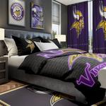 nfl minnesota vikings football team logo sport bedroom set home decor mnvk1