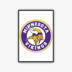 nfl minnesota vikings football team logo sport canvas home decor mnvk1001