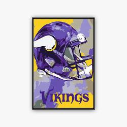 nfl minnesota vikings football team logo sport canvas home decor mnvk1002