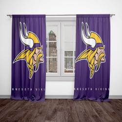 nfl minnesota vikings football team logo sport window curtain home decor mnvk1