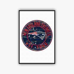 nfl new england patriots football team logo sport canvas home decor nepr1001
