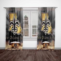 nfl new orleans saints football team logo sport window curtain home decor nost1