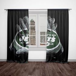nfl new york jets football team logo sport window curtain home decor nykj1