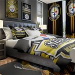 nfl pittsburgh steelers football team logo sport bedroom set home decor pbs4