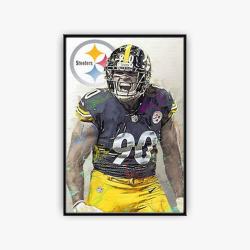 nfl pittsburgh steelers football team logo sport canvas home decor pbs2001