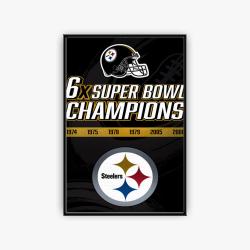 nfl pittsburgh steelers football team logo sport canvas home decor pbs4001