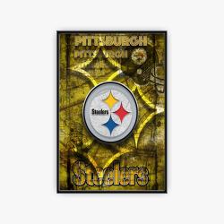 nfl pittsburgh steelers football team logo sport canvas home decor pbs4002