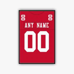 nfl san francisco 49ers football team logo sport canvas home decor sfer1002
