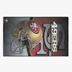 nfl san francisco 49ers football team logo sport carpet rectangle area rug home decor sfer1