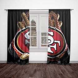 nfl san francisco 49ers football team logo sport window curtain home decor sfer1
