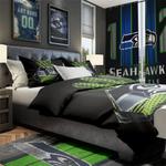 nfl seattle seahawks football team logo sport bedroom set home decor sesa1