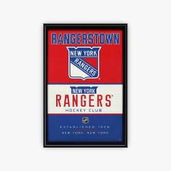 nhl new york rangers hockey team logo sport canvas home decor nyrs1001