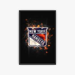 nhl new york rangers hockey team logo sport canvas home decor nyrs3001