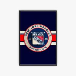 nhl new york rangers hockey team logo sport canvas home decor nyrs4001