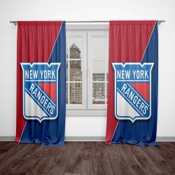 nhl new york rangers hockey team logo sport window curtain home decor nyrs1