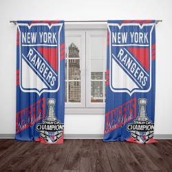 nhl new york rangers hockey team logo sport window curtain home decor nyrs2