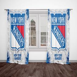 nhl new york rangers hockey team logo sport window curtain home decor nyrs3