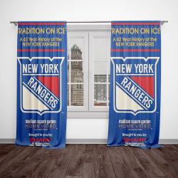 nhl new york rangers hockey team logo sport window curtain home decor nyrs4