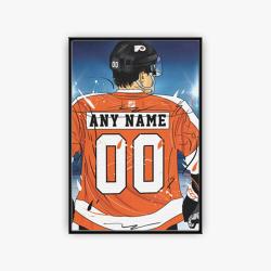 nhl philadelphia flyers hockey team logo sport canvas home decor pldf1002