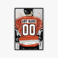 nhl philadelphia flyers hockey team logo sport canvas home decor pldf3002