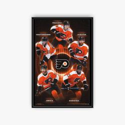 nhl philadelphia flyers hockey team logo sport canvas home decor pldf4001