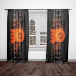 nhl philadelphia flyers hockey team logo sport window curtain home decor pldf1