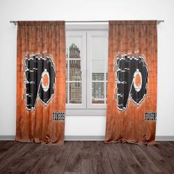 nhl philadelphia flyers hockey team logo sport window curtain home decor pldf4