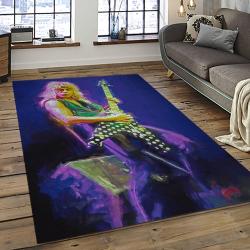 Randy Rhoads Guitarist Rectangle Area Rug For Living Room Home Room Decor Gift For Friends And Family RRA20