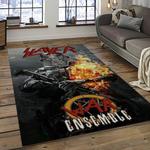 slayer band rectangle area rug carpet for living room home room decor gift for friends dark room sla1