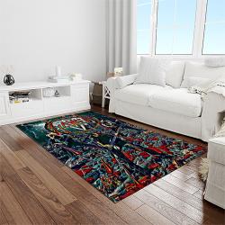 slayer band rectangle area rug carpet for living room home room decor gift for friends light room sla4